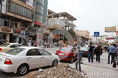 VIEW OF THE CASTLE SQUARE OF ARBIL Editorial Stock Photo